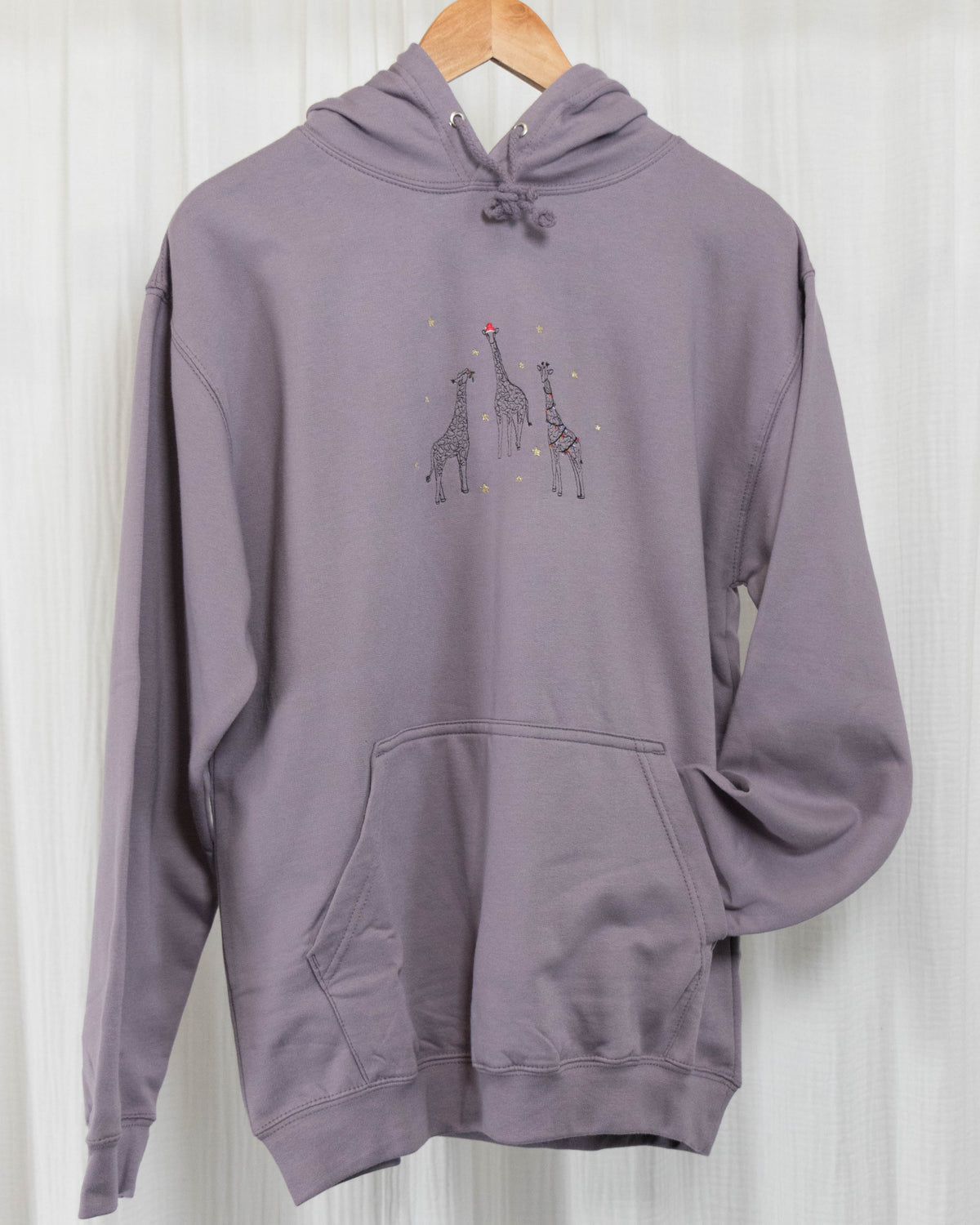 Adults Festive Giraffe Trio Hoodie