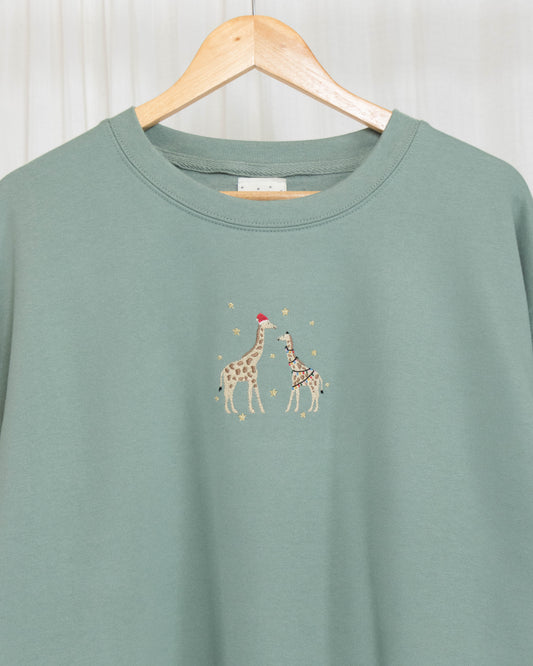 Adults Festive Giraffe Sweater