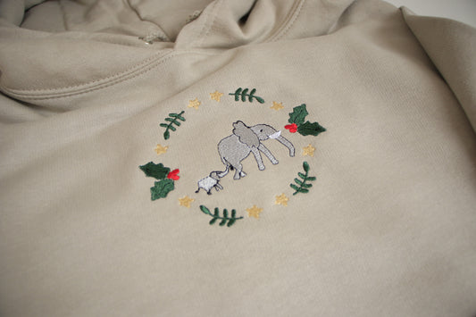 Adults Festive Elephant Hoodie