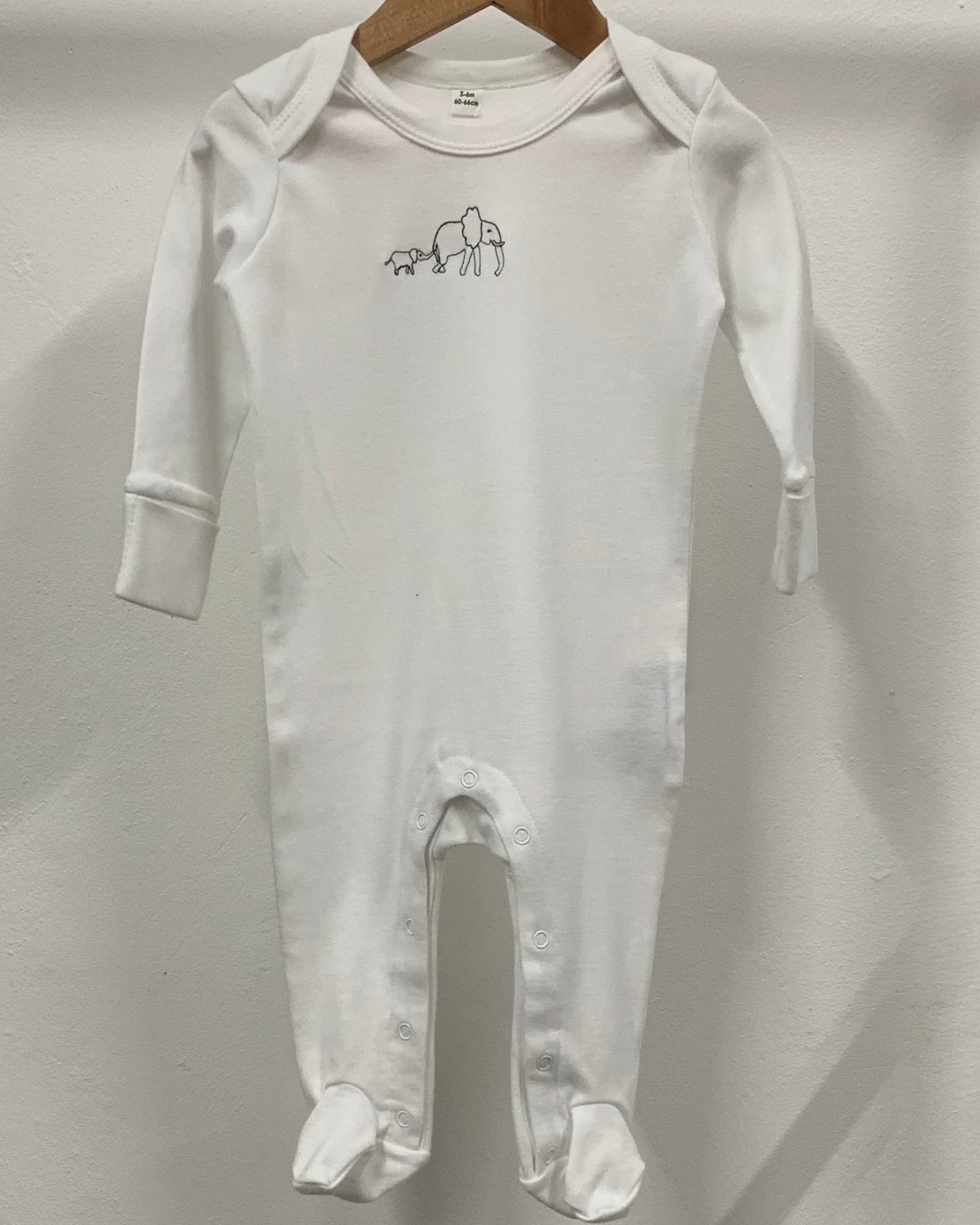 3-6M Elephant Babygrow
