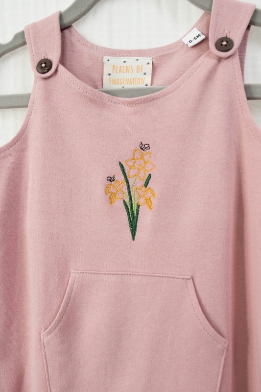 Daffodil Bunch Cotton Dungarees