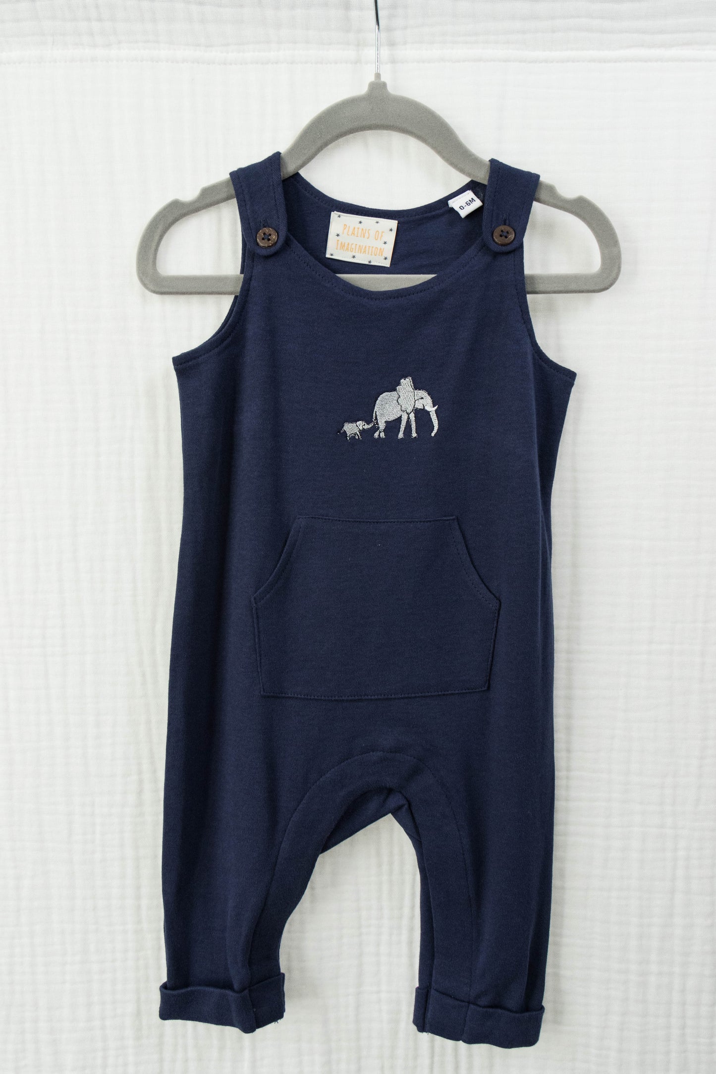 Elephants on Parade Cotton Dungarees