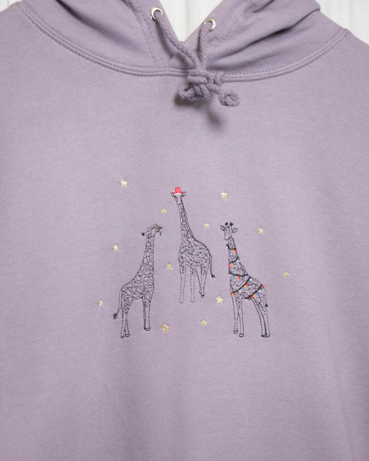 Adults Festive Giraffe Trio Hoodie