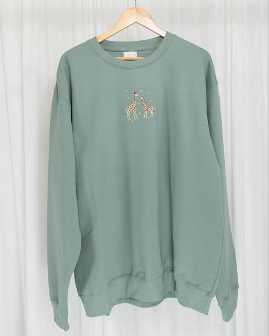 Adults Festive Giraffe Sweater