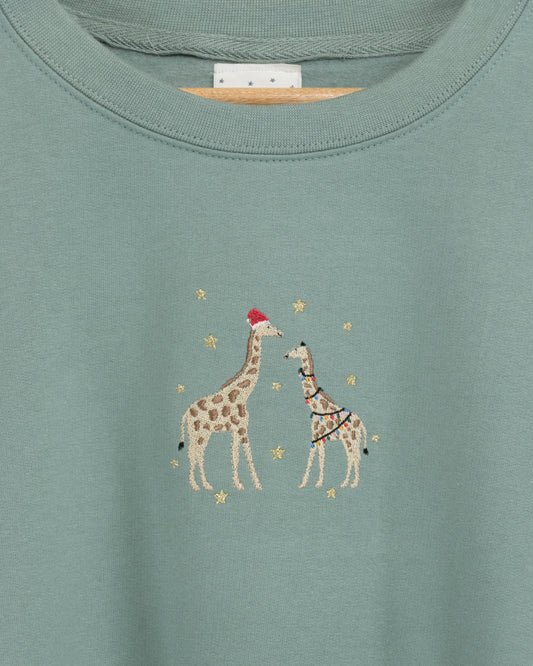 Adults Festive Giraffes Hoodie