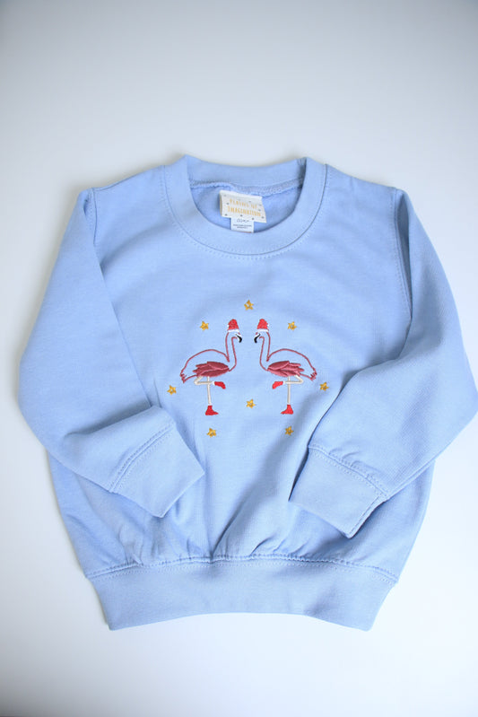 1-2 Festive Flamingos Sweater
