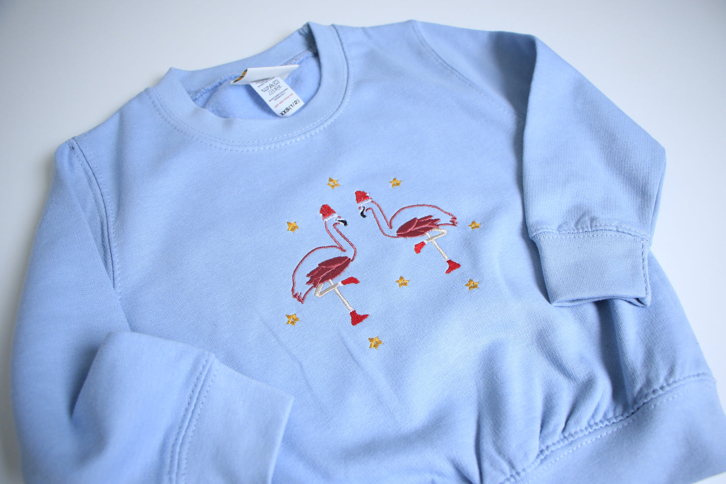 Childrens Festive Flamingo Sweater