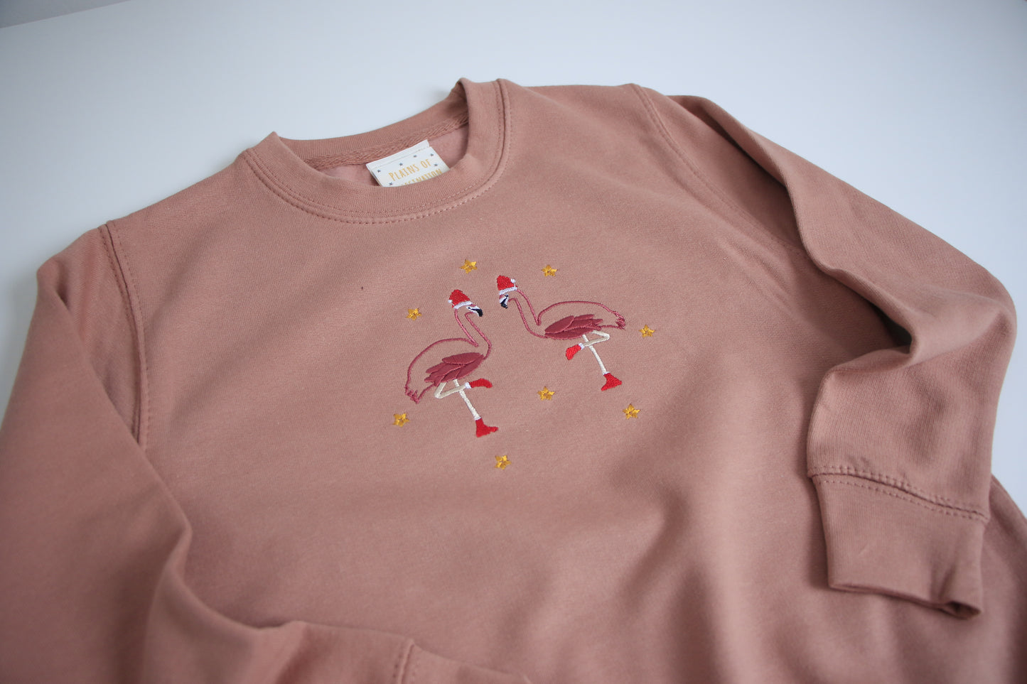 Childrens Festive Flamingo Sweater