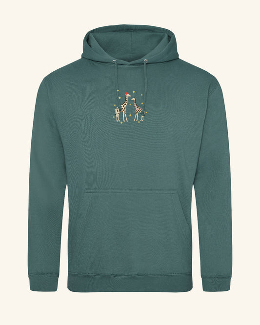 Adults Festive Giraffes Hoodie